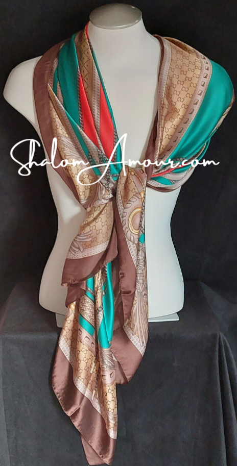 Deborah Silk Women's Scarf  Accessories.  Gift for her.  Unique Gift For Woman.