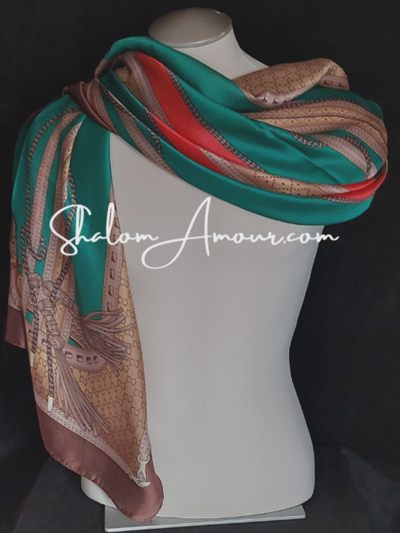 Deborah Silk Women's Scarf  Accessories.  Gift for her.  Unique Gift For Woman.