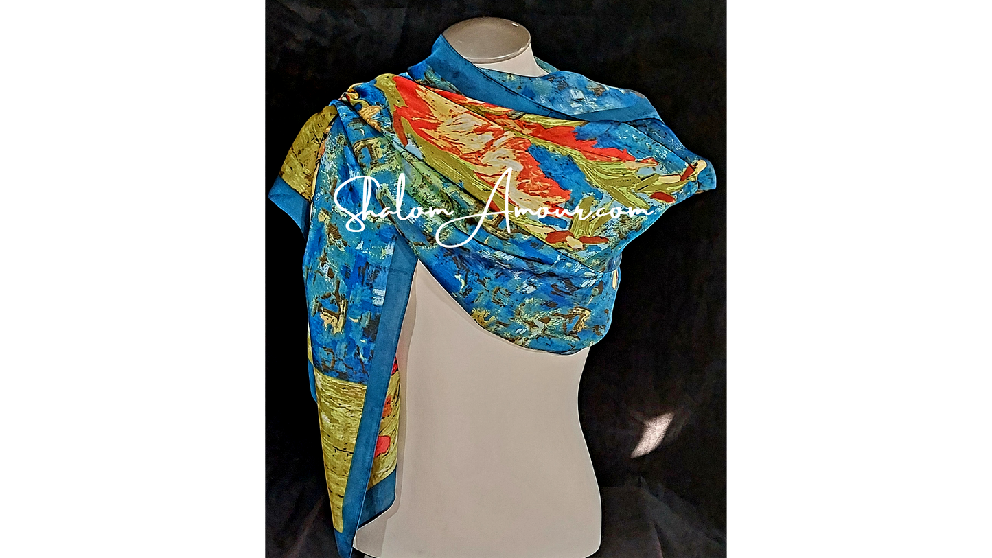 Ameena Silk Women's Scarf  Accessories.  Gift for her.  Unique Gift For Woman.