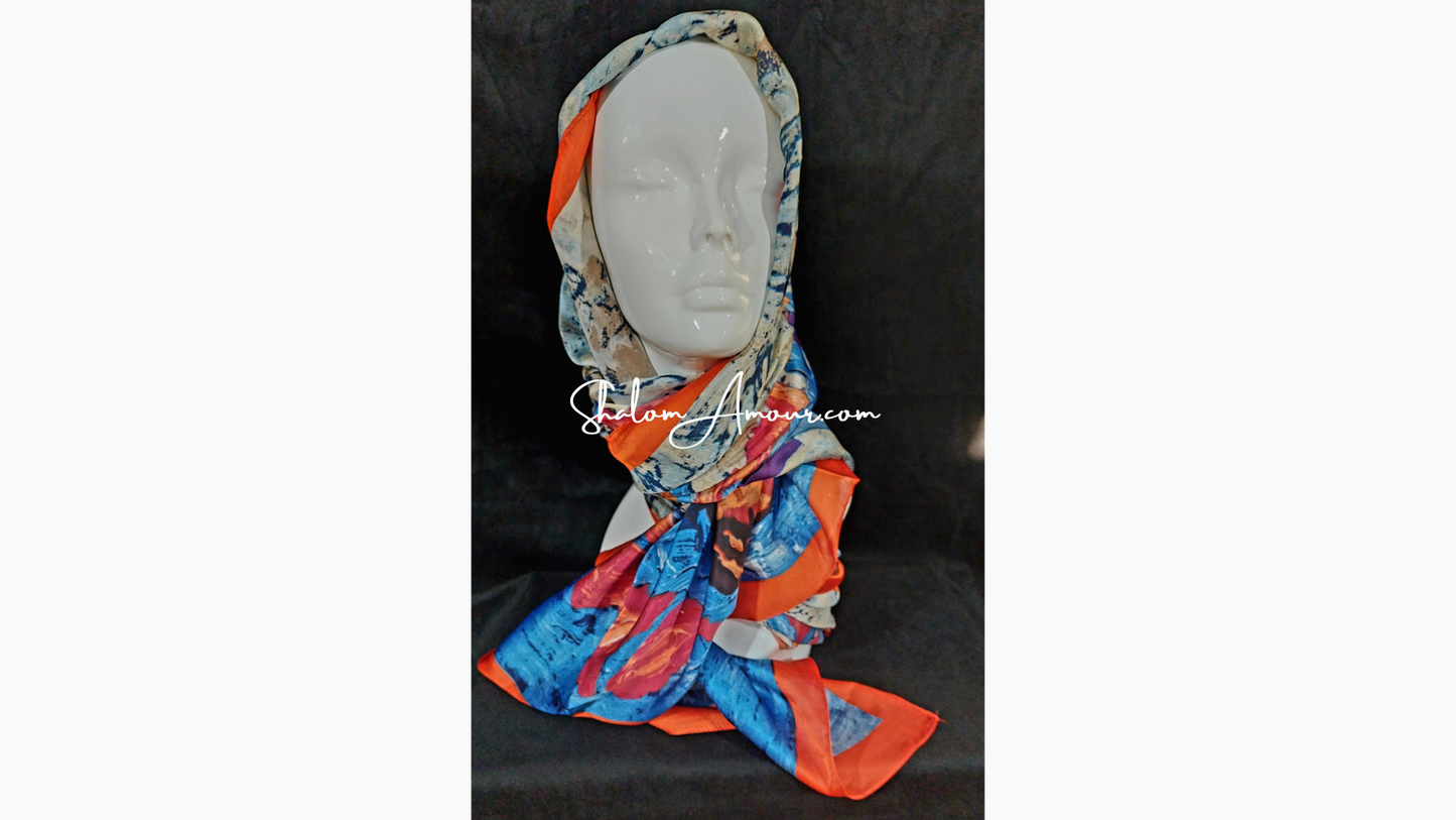 Brielle Silk Women's Scarf  Accessories.  Gift for her.  Unique Gift For Woman.